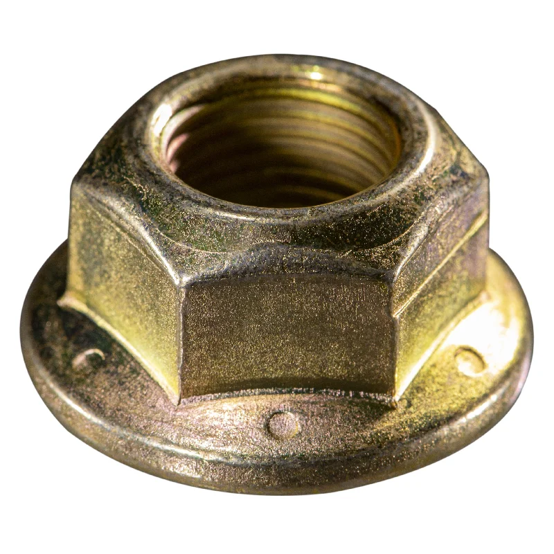 Heavy Duty Lock Nuts for Industrial Machinery-5/8"-18 Yellow Zinc Plated Grade 8 Steel Fine Thread Hex Nuts (6 pcs.)