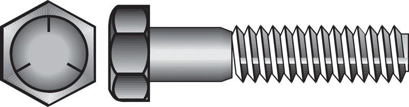 Screws for Securing Floorboards and Panels-HILLMAN 3/8 in. D X 4-1/2 in. L Heat Treated Zinc Steel Hex Head Cap Screw 50 pk