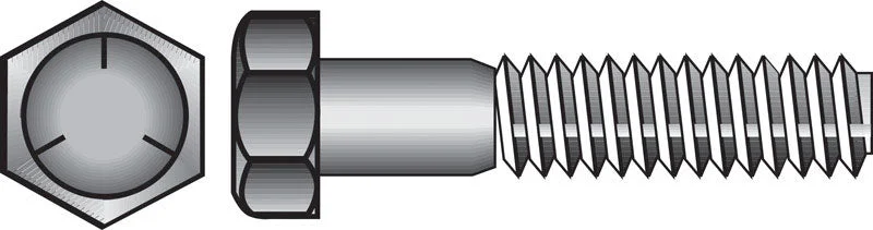 High-Strength Screws for Industrial Use-HILLMAN 7/16 in. D X 2-1/2 in. L Heat Treated Zinc Steel Hex Head Cap Screw 50 pk