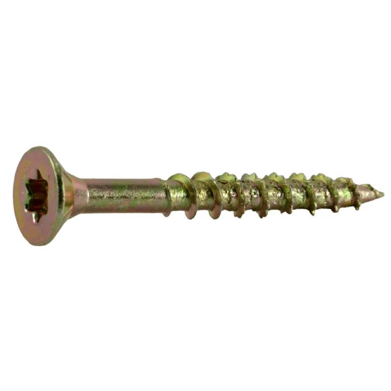 Screws for Securing Wood Flooring-#9 x 1-1/2" Zinc Star Drive Interior Nibs Bugle Head Wood Screws (50 pcs.)