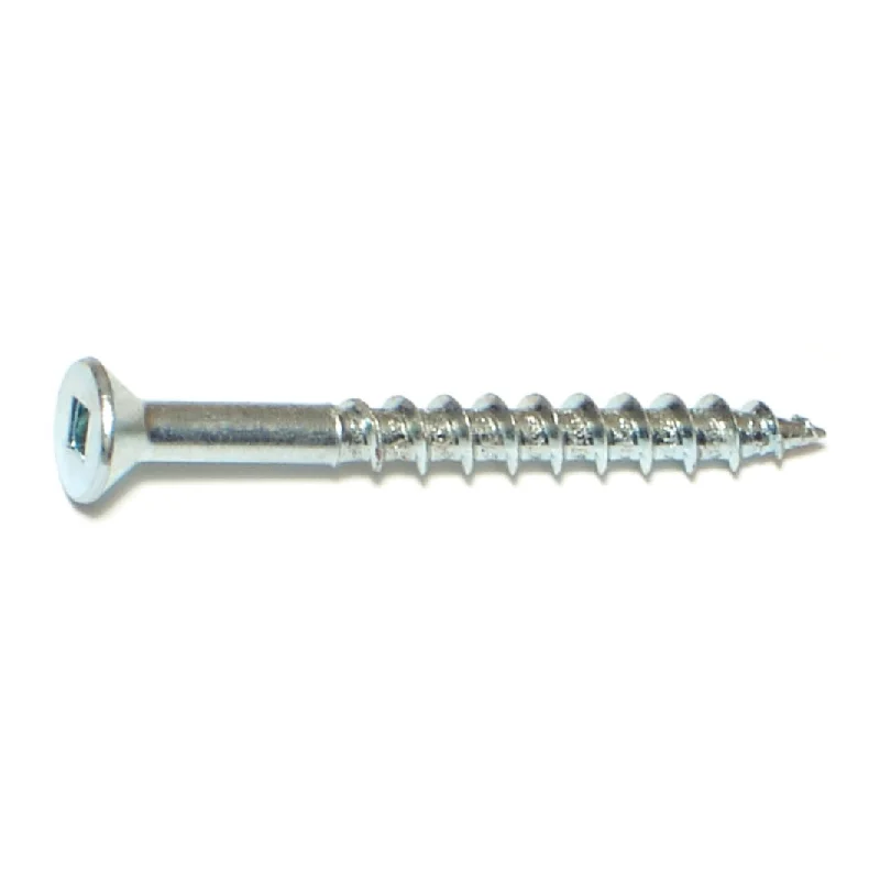 Wood Screws for Secure Joinery-#10 x 2" Zinc Square Drive Flat Head Wood Screws (45 pcs.)