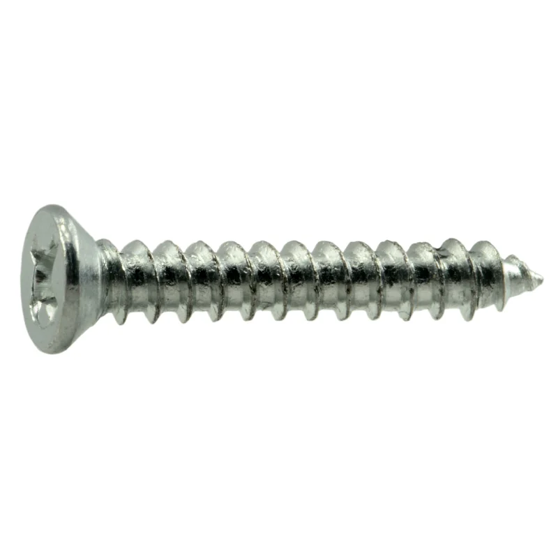 Hex Head Screws for Heavy-Duty Use-#4 x 3/4" Zinc Plated Steel Phillips Flat Head Wood Screws