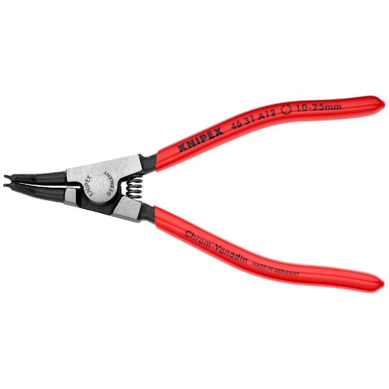 Customizable Pliers for Multiple Applications-Knipex 46 31 A12 SBA 5 1/2" External 45° Angled Snap Ring Pliers-Forged Tips