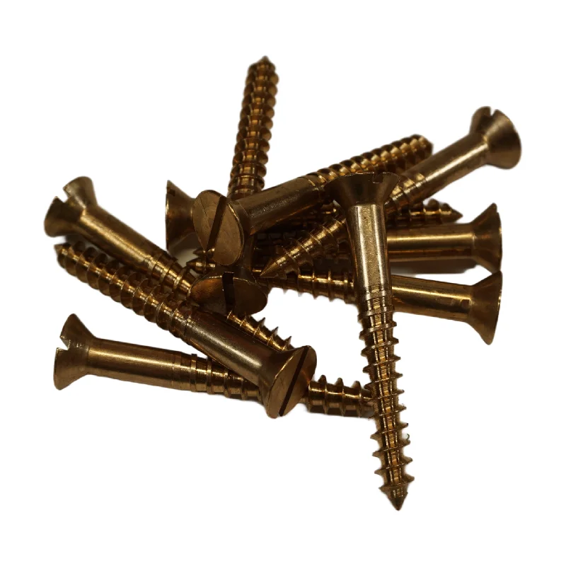 Screws with Square Drive for Better Torque Control-#18 Silicon Bronze Wood Screws