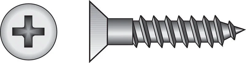 Outdoor Deck Screws for Wood Decking-HILLMAN No. 6 X 1-3/4 in. L Phillips Zinc-Plated Coarse Wood Screws 100 pk