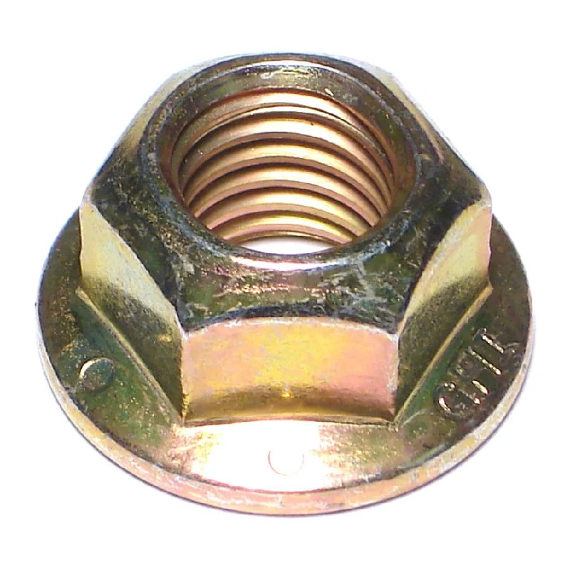 Cold-Formed Nuts for High-Strength Applications-5/8"-11 Zinc Plated Grade 8 Steel Coarse Thread Flange Nuts Bolts