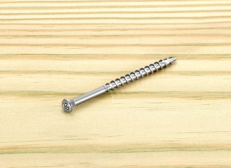 Self-Threading Screws for Quick Installations-Starborn Deckfast No. 7 X 2-1/4 in. L Silver Star Trim Head Deck Screws 75 pk