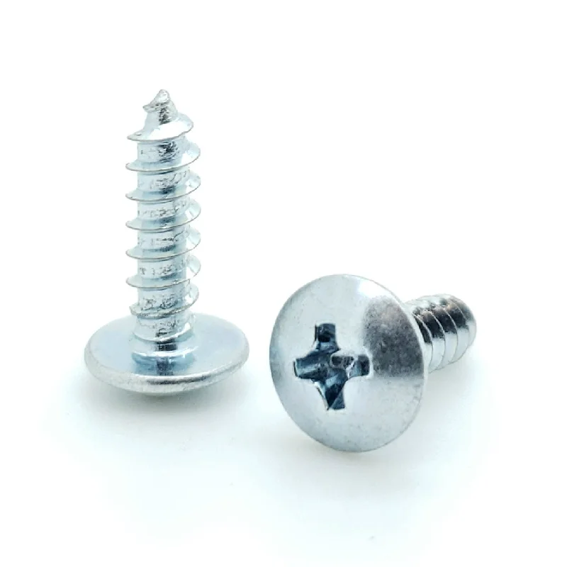 Screws for Mounting Heavy Equipment and Fixtures-300 Qty #6 x 1/2" Zinc Plated Phillips Truss Head Wood Screws (BCP548)