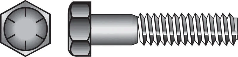 Screws for Plastic and PVC Connections-HILLMAN 3/8 in. D X 2 in. L Heat Treated Steel Hex Head Cap Screw 100 pk