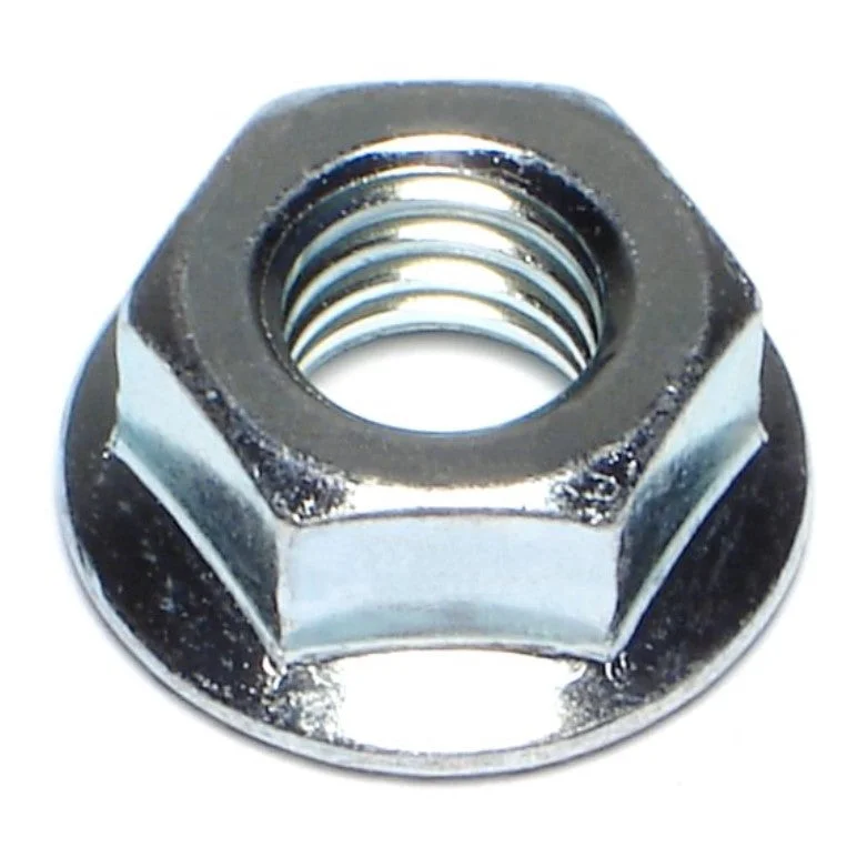 Nuts for Securing Wind Turbine Components-7/16"-14 Zinc Plated Case Hardened Steel Coarse Thread Hex Flange Nuts