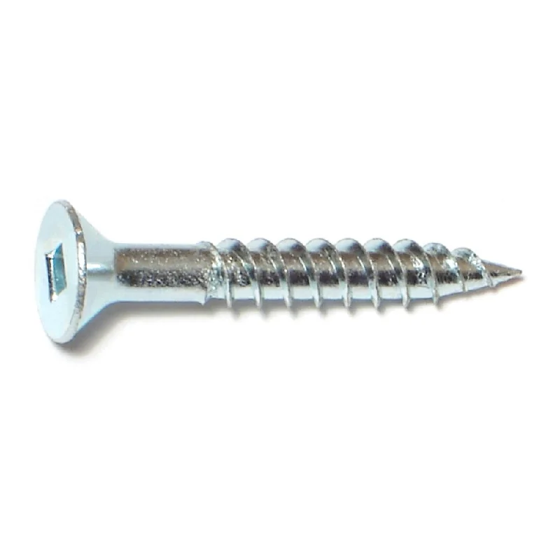 Anti-Rust Screws for Outdoor Use-#12 x 1-1/2" Zinc Square Drive Flat Head Wood Screws (45 pcs.)