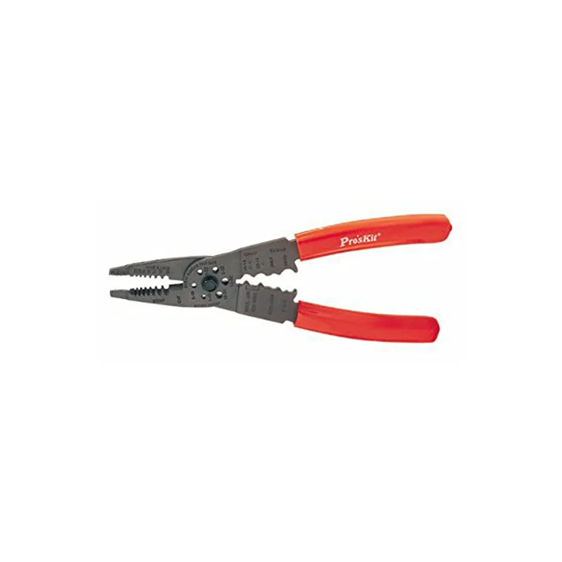 Adjustable Ratchet Pipe Cutters for Flexible Usage-Pro'sKit 902-088 Multi-Purpose Stripping and Crimping Tool