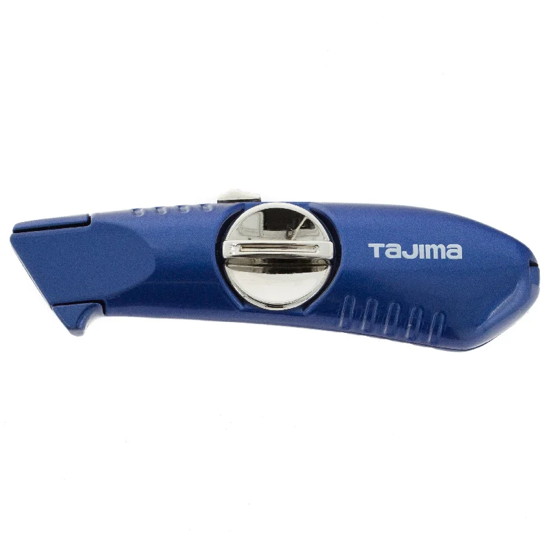 Folding Utility Knives for Convenient Carry-Tajima V-REX Retractable Utility Knife with a Professional Heavy Duty Handle and 3 Trapezoid Black Blades