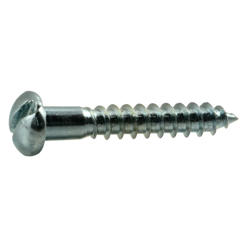 Best Screws for Woodworking Projects-#6 x 7/8" Zinc Plated Steel Slotted Round Head Wood Screws