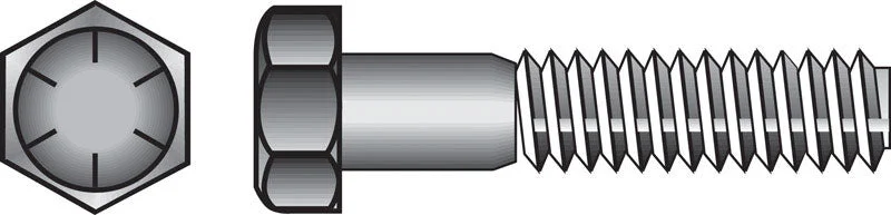 Sheet Metal Screws for DIY Projects-HILLMAN 7/16 in. D X 1-1/2 in. L Heat Treated Steel Hex Head Cap Screw 50 pk