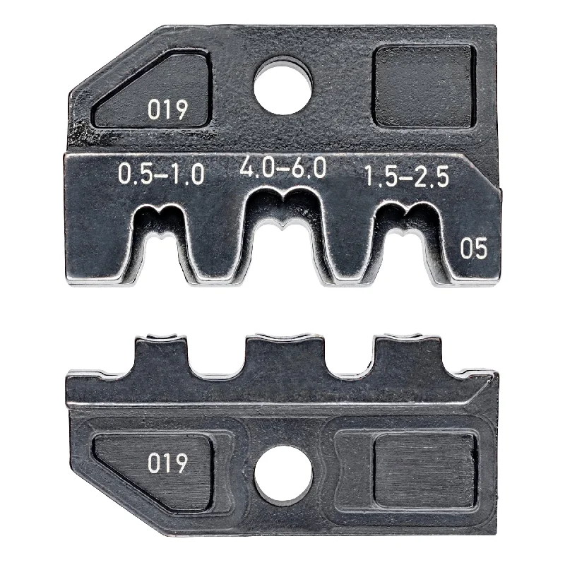 Wire Twisting Pliers for Electrical Tasks-Knipex 97 49 05 Crimping Die For Non-Insulated Open Plug-Type Connectors (Plug Width 4.8 and 6.3 mm)