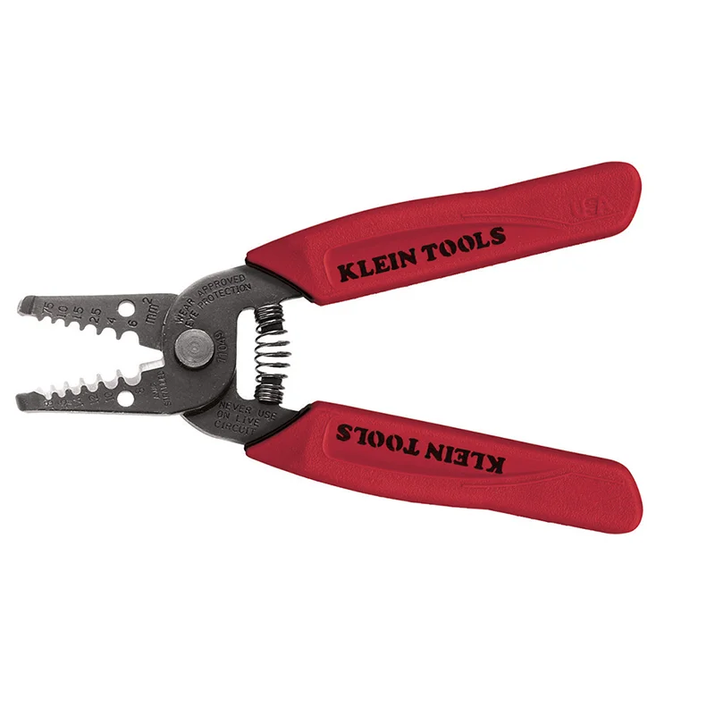 Industrial Pipe Cutters for Heavy-Duty Projects-Klein Tools 11049 Wire Stripper/Cutter for 8-16 AWG Stranded Wire