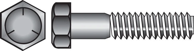 Heavy-Duty Screws for Large Construction Projects-HILLMAN 1/4 in. D X 3-1/2 in. L Heat Treated Zinc Steel Hex Head Cap Screw 100 pk