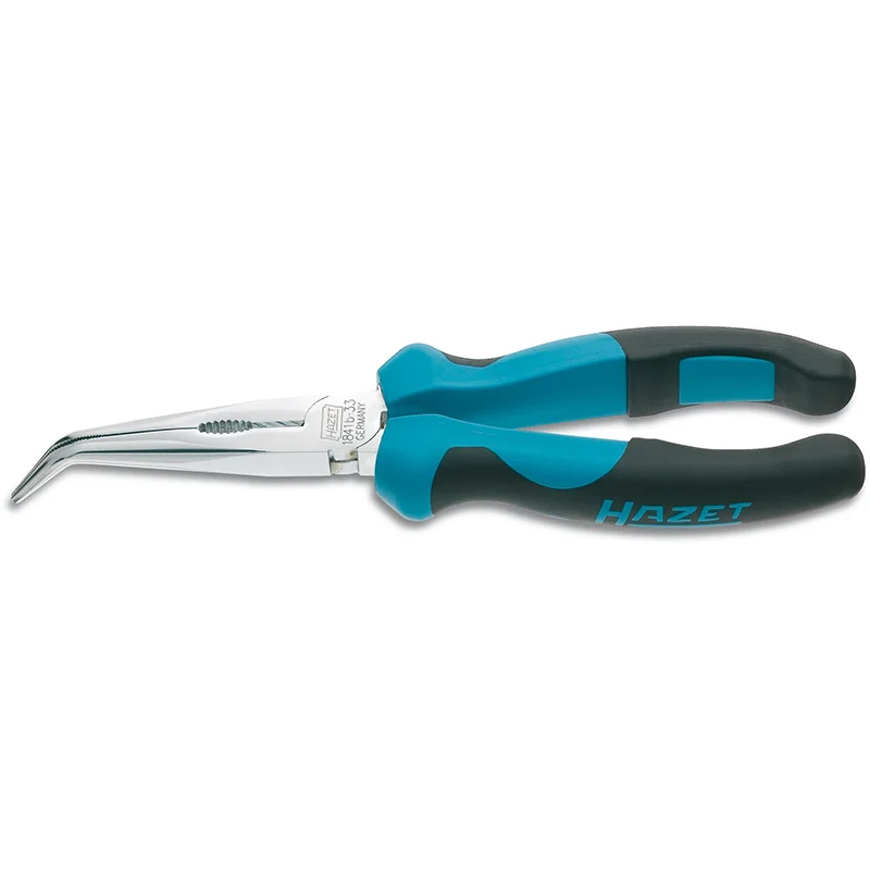 Soft Grip Pliers for Comfort and Control-Hazet 1841B-33 Snipe Nose Pliers, Curved