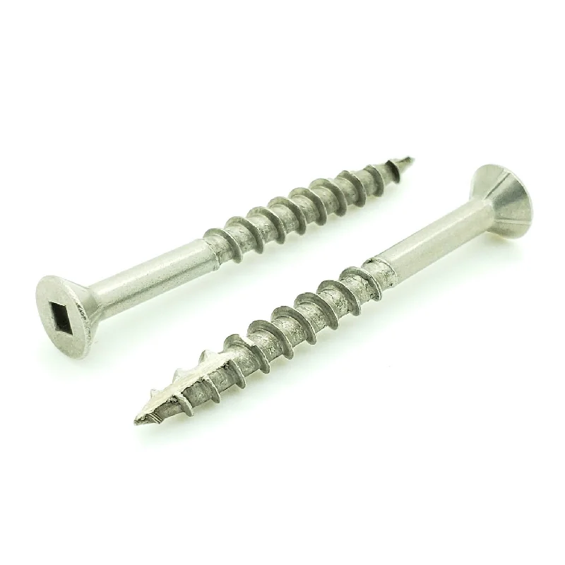 Screws for Joining Thin Metal Sheets-100 Qty #10 x 2" Stainless Steel Fence & Deck Screws - Square Drive Type 17 (BCP215)