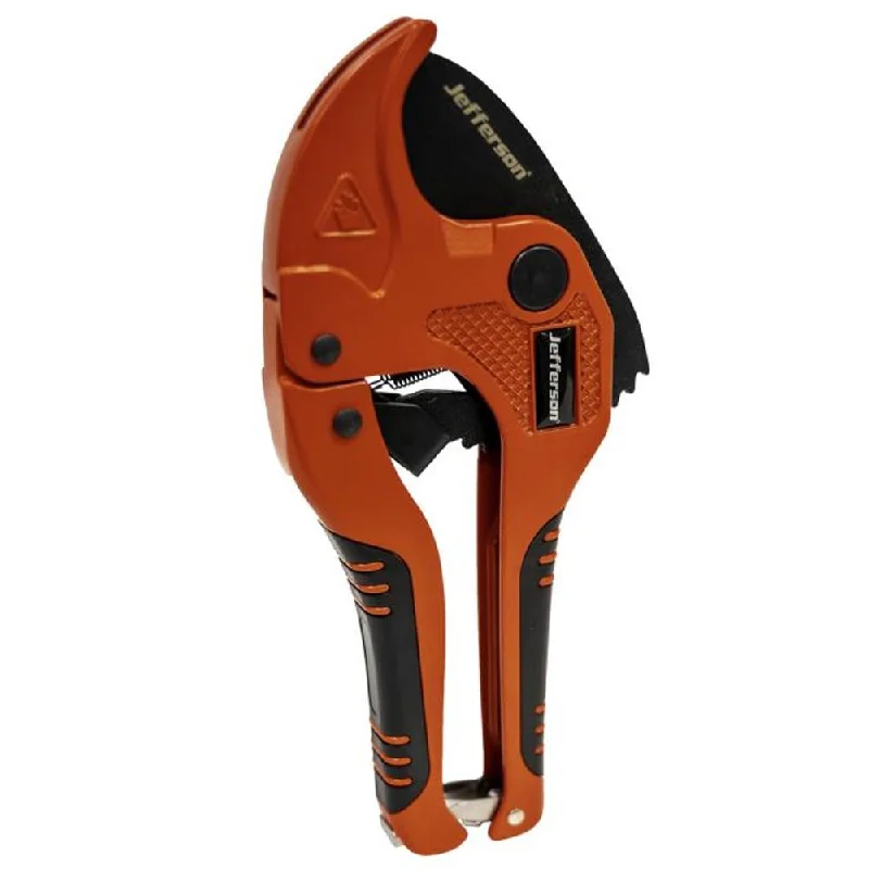 Compact Pipe Cutters for Plumbing Work-Jefferson 42mm Ratcheting Plastic Pipe Cutter