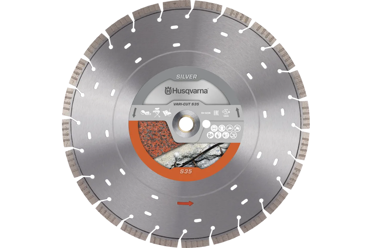 Industrial Quality Saw Blades for Precision Cutting-Husqvarna 534972920 VARI-CUT S35 Diamond Blade