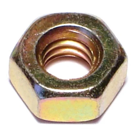 Locking Nuts for High-Vibration Environments-1/4"-20 Zinc Plated Grade 8 Steel Coarse Thread Hex Nuts