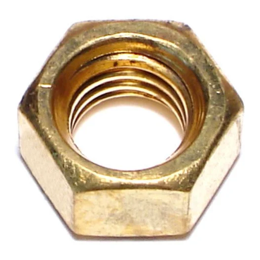 Nuts for Fixing Machinery Parts and Equipment-3/8"-16 Brass Coarse Thread Finished Hex Nuts