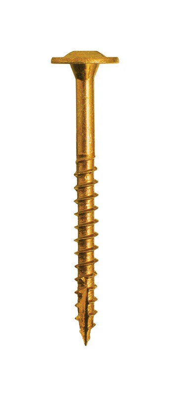 Screws for Attaching Metal Parts Together-GRK Fasteners No. 8 X 1-3/4 in. L Star Coated W-Cut Cabinet Screws 2000 pk