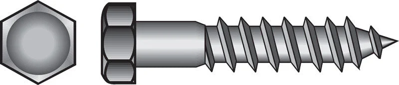 Best Screws for Woodworking Projects-HILLMAN 3/8 in. X 5-1/2 in. L Hex Zinc-Plated Steel Lag Screw 50 pk