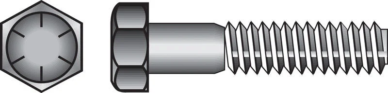 Screws for Securing Wood Flooring-HILLMAN 1/4 in. D X 2 in. L Heat Treated Steel Hex Head Cap Screw 100 pk