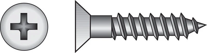 Flat-Head Screws for Low-Profile Finish-HILLMAN No. 10 X 2-1/4 in. L Phillips Zinc-Plated Coarse Wood Screws 100 pk