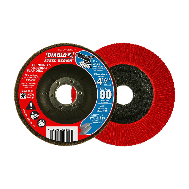 Circular Saw Blades for Cutting Plywood-Diablo DCX045040N01F 4-1/2" Steel Demon Flap Disc 40 Grit - Type 29