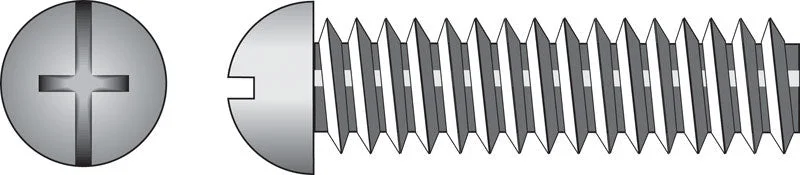 Screws for Plastic and PVC Connections-HILLMAN No. 10-32 X 2-1/2 in. L Combination Round Head Zinc-Plated Steel Machine Screws 100 pk