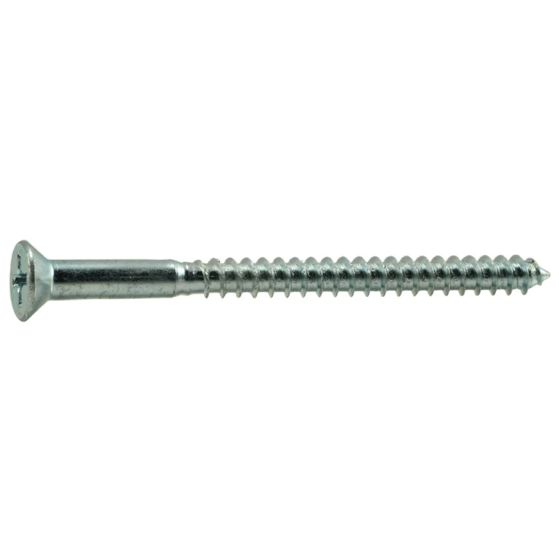 Fine Thread Screws for Precision Fastening-#8 x 2-1/4" Zinc Plated Steel Phillips Flat Head Wood Screws