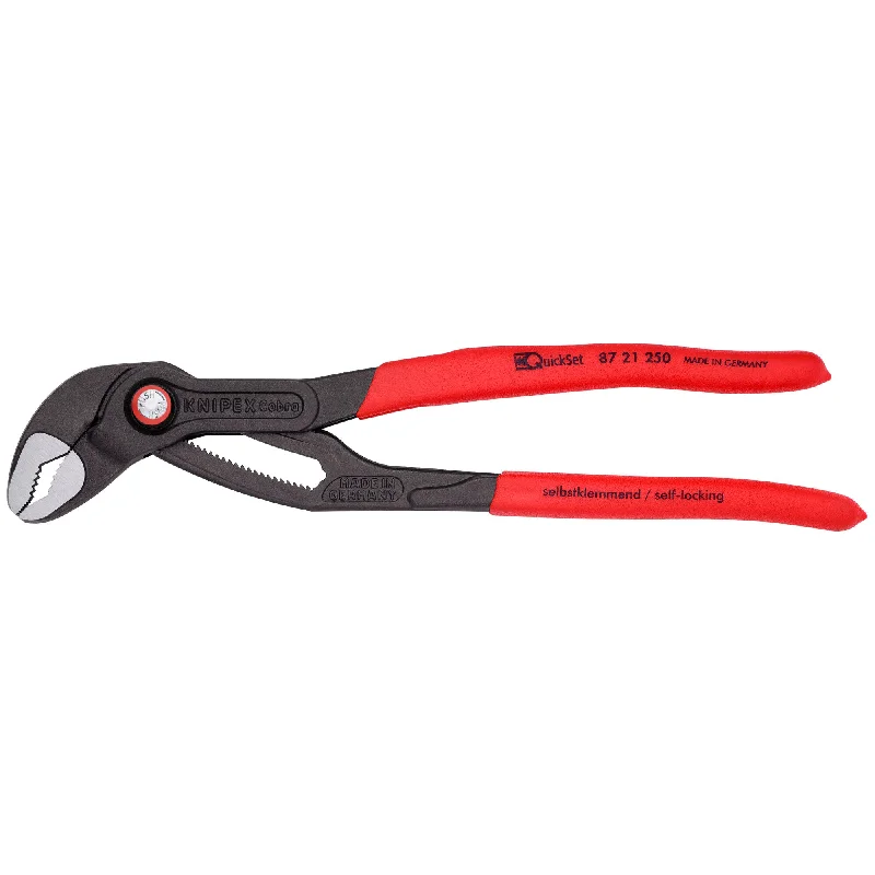 Curved Jaw Pliers for Easy Grip-Knipex 87 21 250 SBA 10" Cobra® QuickSet Water Pump Pliers