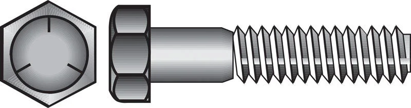 Wood Screws for Secure Joinery-HILLMAN 1/4 in. D X 2-1/4 in. L Heat Treated Zinc Steel Hex Head Cap Screw 100 pk