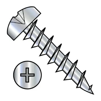 Screws for Plastic and PVC Connections-JFAST 1012DPPDN - 10X3/4  Phillips Pan Deep Thread Wood Screw Full Thread Steel Nickel Finish, Case Quantity: 
6,000