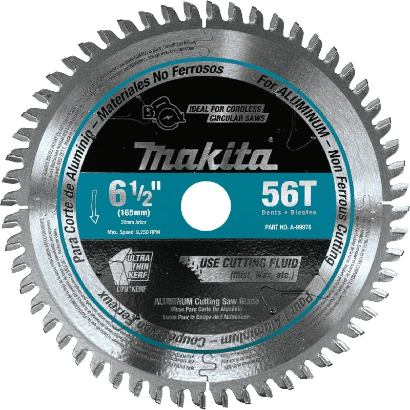 Carbide Tipped Saw Blades for Hardwood Cutting-Makita A-99976 6-1/2" 56T Carbide-Tipped Cordless Plunge Saw Blade