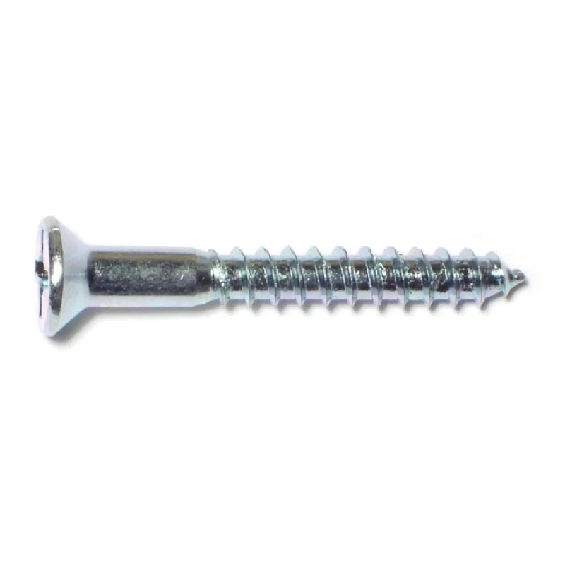 Screws for Mounting Window Frames and Trim-#10 x 1-1/2" Zinc Plated Steel Phillips Flat Head Wood Screws