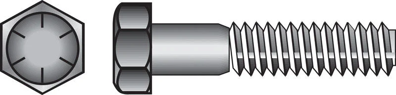 Screws for Concrete and Masonry Work-HILLMAN 9/16 in. D X 4 in. L Heat Treated Steel Hex Head Cap Screw 25 pk