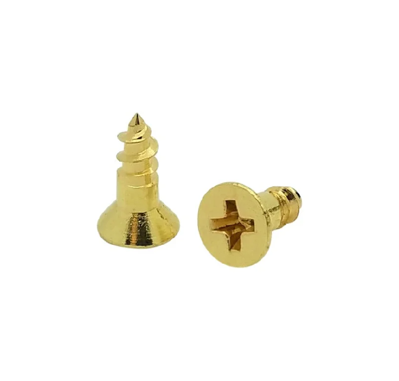 Screws for Secure Cabinet Hardware Mounting-200 Qty #8 x 1/2" Flat Head Solid Brass Phillips Head Wood Screws (BCP147)