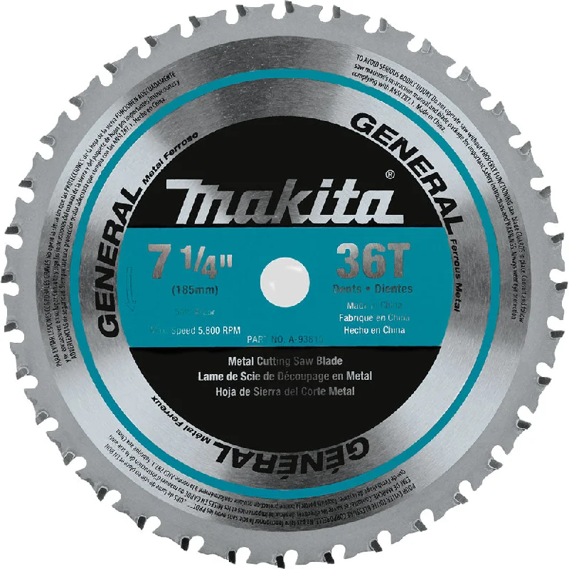 Cement Cutting Saw Blades for Professional Use-Makita A-93815 7-1/4" 36T CERMET Tipped Saw Blade, Ferrous Metal