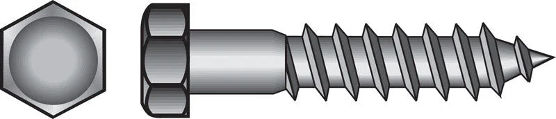 Pan-Head Screws for Secure Mounting-Hillman 5/16 in. X 3-1/2 in. L Hex Stainless Steel Lag Screw 25 pk