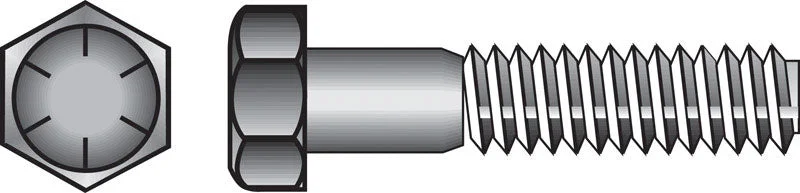 Flat-Head Screws for Low-Profile Finish-HILLMAN 5/8 in. D X 4-1/2 in. L Heat Treated Steel Hex Head Cap Screw 25 pk