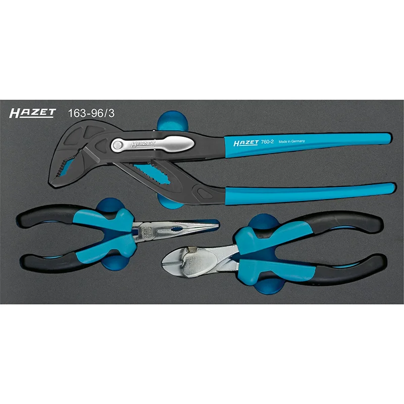 Anti-Slip Pliers for Secure Grip-Hazet 163-96/3 Pliers Set, 3 Pieces