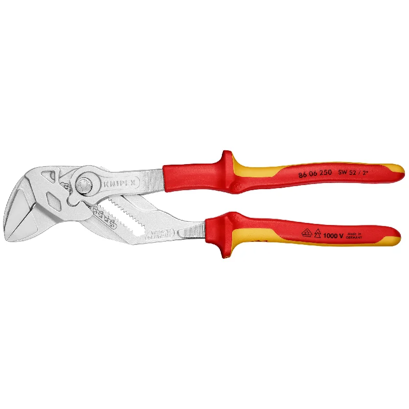 Tungsten Carbide Pliers for Tough Jobs-Knipex 86 06 250 US 10" Pliers Wrench-1000V Insulated