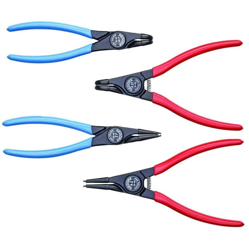 Bent Jaw Pliers for Angled Work-Gedore 1692283 Pliers set, 4 pcs