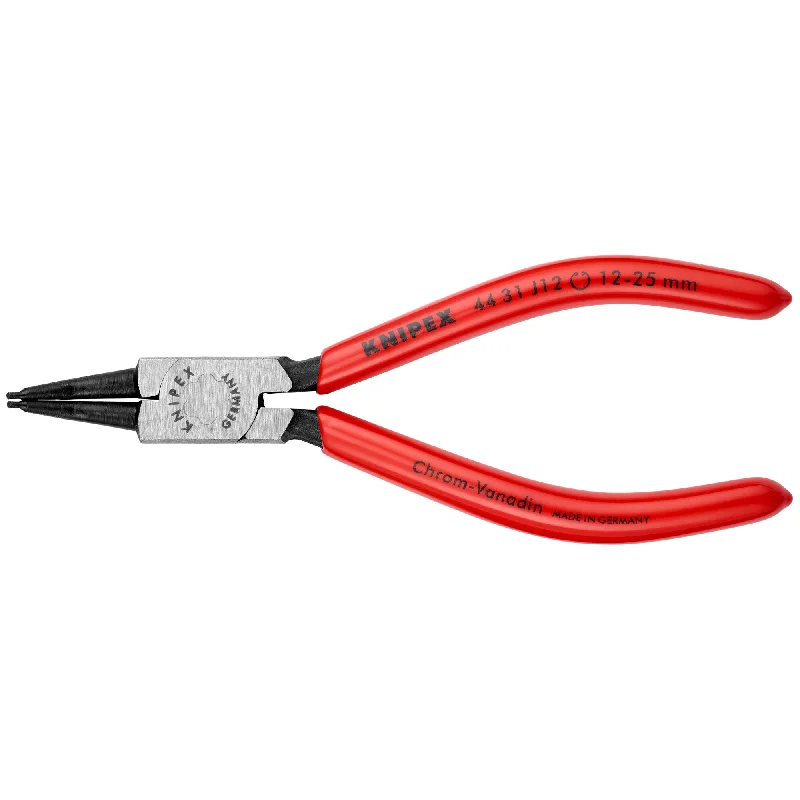 Precision Pliers for Electronic Soldering-Knipex 44 31 J12 5 1/2" Internal 45° Angled Snap Ring Pliers-Forged Tips