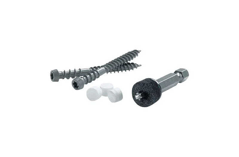 Screws for Tiling and Flooring Work-FastenMaster Cortex No. 9 X 2 in. L Star Square Head Coarse Trim Screws with Plugs